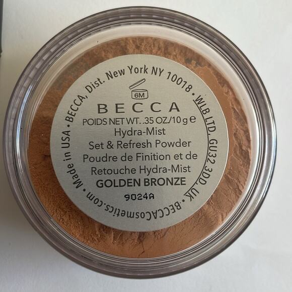 NWT BECCA HYDRA-MIST SET & REFRESH POWDER in golden bronze - Picture 3 of 6